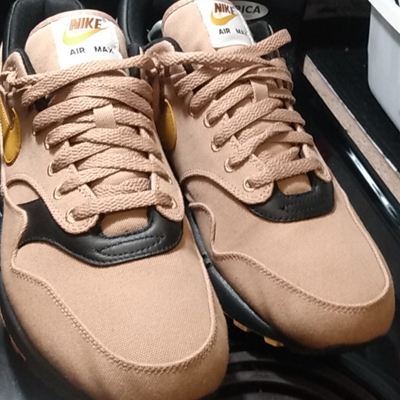 Nike Air Max 1 🔥Vintage🔥 "Carhartt" Elemental Gold/Black. - Picture 6 of 10